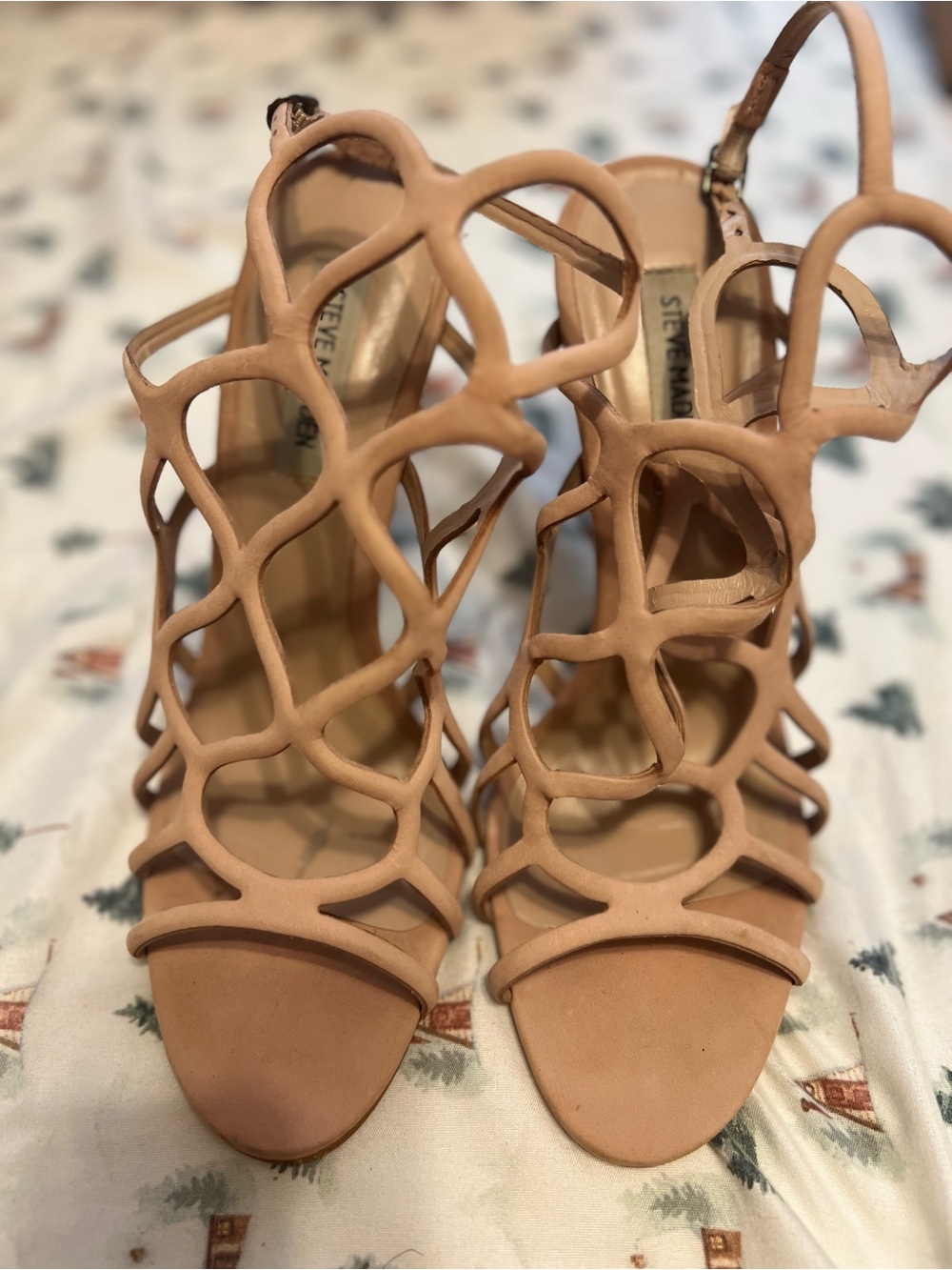 Steve Madden Blush Cage Strappy High Heel Sandals